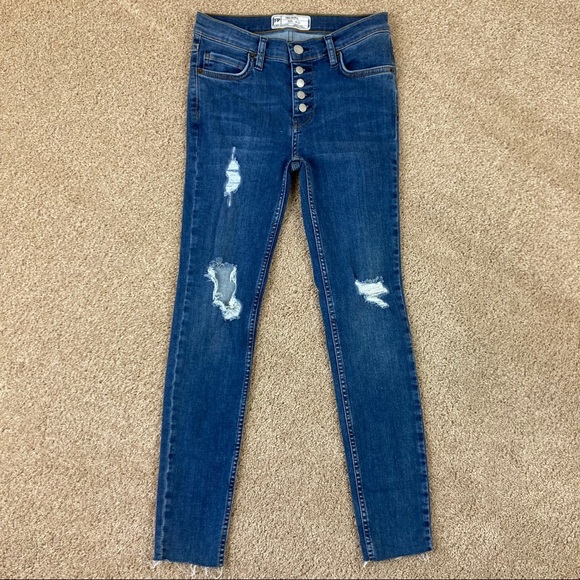 Free People Reagan Light Distressed Jeans - Picture 13 of 15